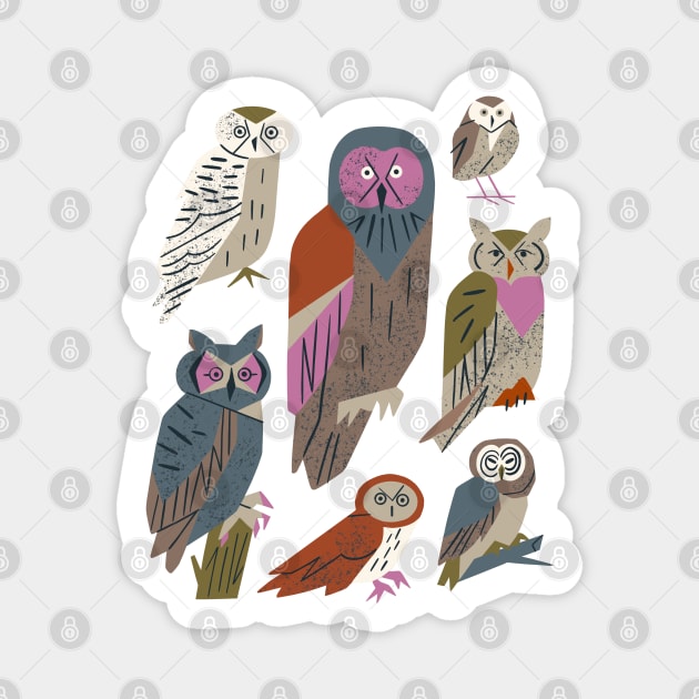 Owl Friends Sticker by Renea L Thull